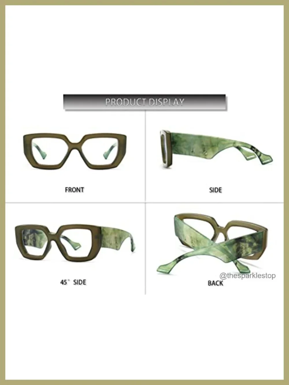 Vintage Oversized Square Retro Sunglasses UV Protection Luxury Big Frame